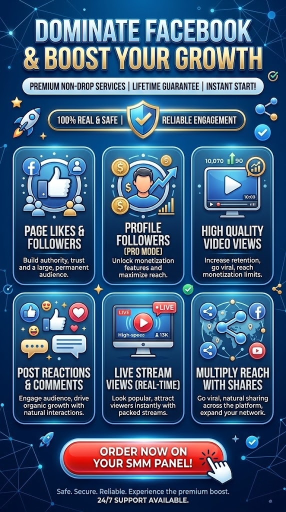 Dominate Facebook: Premium, Non-Drop Services with Lifetime Guarantee Available Now!
